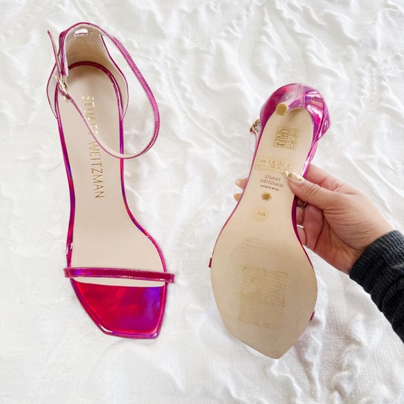 Stuart Weitzman Women's Nudistcurve 100 Ankle Strap High Heel Sandals - Picture 8 of 8